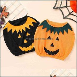 Dog Apparel Supplies Pet Home & Garden Toddlers Pumpkin Halloween Costume Childrens Stage Makeup Performance Plover Top Waffle Cotton Sleeve