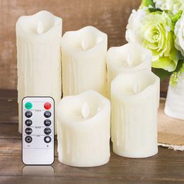 Lellen 1pc Tears shape LED Candles remote control scented bougie velas pillar Candle home Wedding Decoration for birthday party SH190924