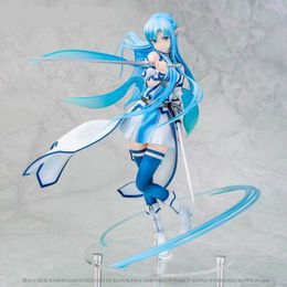 Anime Sword Art Online Asuna Yuuki Water Spirit Kirito Asuna Figure PVC Action Figure Toy Game Statue Collection Model Doll Gift Q0722
