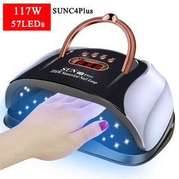 Dryer Lamp With Automatic Sensor 57 UV LED Light 114W For All Gels 4 Timer Professional Manicure Pedicure Nail Epuipment