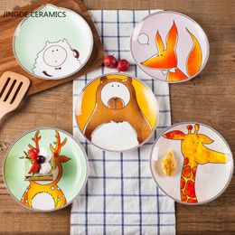 Direct selling steak Western ceramic tableware cute children creative cartoon dish plate set Personalised dishes home