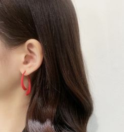 Beautiful Flower Petals Front And Back Long Earrings For Women Korean Style 2021 New Trendy Jewellery pendientes Red Blue