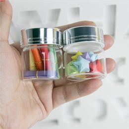 20ml Glass Bottles with Silver Aluminium Cap Wedding Gift Jars Party Decoration 24pcs Free Shippinghigh qty