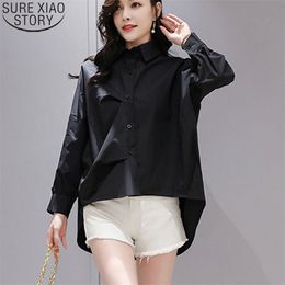 Elegant Black Long Sleeve Loose Shirt Women Autumn Plus Size Clothing Blusas Mujer De Moda Clothes 11195 210506