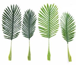 Fake Palm Leaf Artificial Plastic Coconut Tree Leaves Green Plant DIY For Wedding Home Decoration