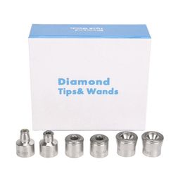 Replacement Fits All Microdermabrasion Stainless Wands Skin Peeling Facial Care Device 9 Pcs Diamond Tips Dermabrasion Machine