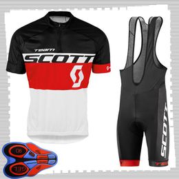 SCOTT team Cycling Short Sleeves jersey (bib) shorts sets Mens Summer Breathable Road bicycle clothing MTB bike Outfits Sports Uniform Y21041485