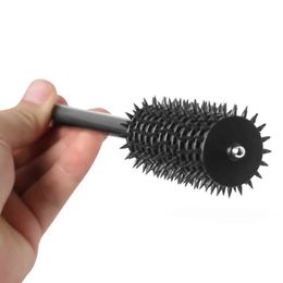 NXY Adult toys 2021 Spiked 12 Row Roller Wartenberg Pinwheel BDSM Torture Tool Sex Toys for Couple Pin-pricking Sensation Wheel 1130