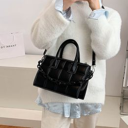 Crossbody Bag 2021 Fashion High Quality PU Leather Women's Designer Shoulder Lady Chain Lattice Totes Handbags