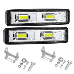 2PCS 6 Inch 18W Combo Led Light Bars Spot Flood Beam 4x4 Spot 12V 24V 4WD Barra LED Headlight For Auto Boats SUV ATV Work Light Car