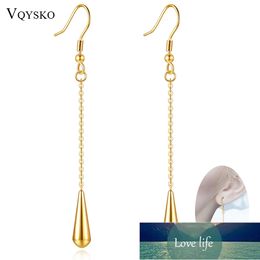 Waterdrop Tassel Earrings For Women Girls Kids Stainless Steel Hip Hop Dangle Ear Jewellery Female Fashion Birthday Gifts Design Factory price expert design Quality