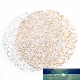38cm Rural Table Hollow Mat Round Woven Dining Placemat Pads Dinnerware Coaster kitchen accessories