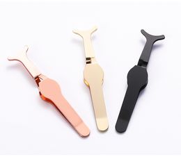 Eyebrow Tweezers Stain Steel Slanted Tip Face Hair Removal Curler Clip Brow Trimmer Makeup Tool for Beauty 1pcs