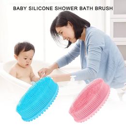 Silicone Bath Brushes Mini Shower Body Scrubber Loofah Brush Gentle Scrub Skin Exfoliation Women Men J048