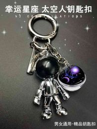 Astronaut Key Chain High-grade Car Backpack Pendant to Send Men's and Women's Fashion Gift Net Red