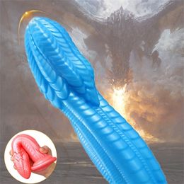 -Big Dragon Realistic Dildo Anale Monster Dildo con PowerLL Sunction Cup Femmina Dildos Masturbatori Sex Shop Toys Toys per le donne
