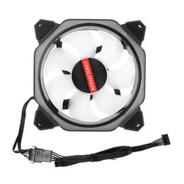 6 Pin 12*12*2.5cm RGB Colourful LED Cooling Fan for Computer Case