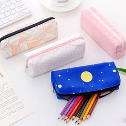 Cute Pencil Case Lovely canvas Pen Bag Stationery Office School Supplies Coasmetic Bag