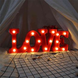 LED LOVE Light Wedding Decoration Table Bride To Be Decoration Party Wedding Bride To Be Valentines Day Party Supplies Letter 210408