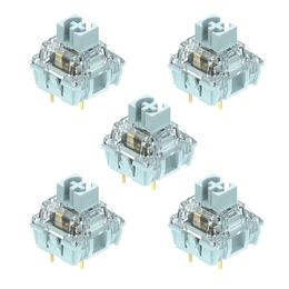 5pcs/pack TTC Bluish White Switch Linear Switches For Customised Mechanical keyboard Switch MX Series 3 Pins Dropship