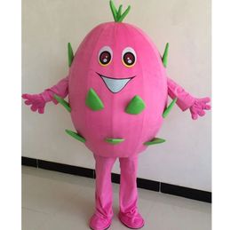 Halloween Red Pitaya Mascot Costume Top quality Cartoon Fruit Plush Anime theme character Christmas Carnival Adults Birthday Party Fancy Outfit