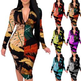 2022 Plus Size for Women Dresses Long Sleeve Vintage Sexy Dress Lady Elegant High Waist Bodycon Dress Spring Clothing Clothes