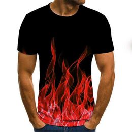 Colourful Printing 3D T shirt Casual Summer Style Fashion Print Short Sleeve Tees Men Tops Colour Print Art Streetwe X0621