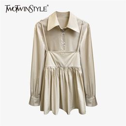 Elegant Solid Blouse For Women Lapel Long Sleeve Casual Korean Shirt Female Spring Fashion Clothing 210524