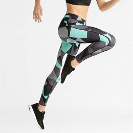 Polygonal Rhombus Punk Sexy Women Leggings Casual Compression Fitness Ladies Workout High Waist Long Leggings Trousers 211108