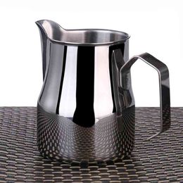 Stainless Steel Frothing Pitcher Milk Foamer Pull Flower Cup Barista Tools Cappuccino Latte Art Coffee Maker Mugs 210423