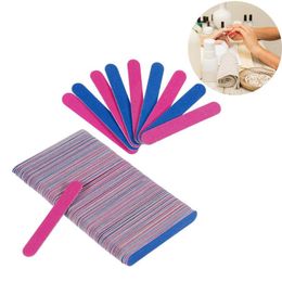 disposable nail files wholesale Australia - Nail Files 100Pcs Home Beauty Salon Double-Sided Disposable File Emery Shaping Board