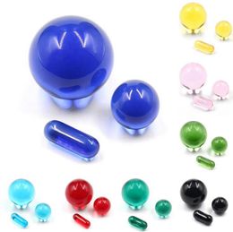 Latest Cool Smoking Colourful Ball Bong Hookah Oil Rigs Cover Carb Cap Portable Philtre Quartz Bowl Lid Nails Tip Straw Waterpipe Wig Wag Stick Holder Accessories DHL