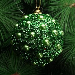 NEWChristmas Tree Decoration Foam Ball Xmas Trees Hanging Pearl Round Decor Balls Ornament Children Gift Festival Party Pendant LLE9088