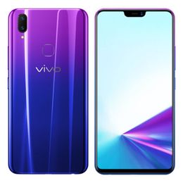 Оригинальный Vivo Z3x 4G LTE Сотовый телефон 4 ГБ 6 ГБ ОЗУ 64 ГБ ROM Snapdragon 660 Octa Core Android 6.26 "Полноэкранный экран 16.0mp OTG 3260mah Отпечаток пальца ID Smart Mobile Phone