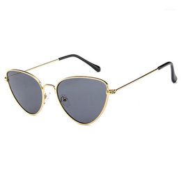Sunglasses 2021 Rendy Tinted Colour Vintage Shaped Sun Glasses Famle Drop Ocean CatEye Women Brand Designer1