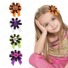 Girls Hair Accessories Hairclips Baby Bb Clip Kids Barrettes Ribbon Childrens Pumpkin Ghost Halloween Party