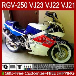 OEM Body For SUZUKI RVG250 250CC VJ 23 RGV250 SAPC VJ23 Cowling RGV-250CC 1997 1998 Bodywork 107HC.49 RGVT-250 RGVT RGV 250 CC glossy red RGV-250 Panel 97 98 Fairing Kit