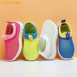 Children's Net Shoes Girl's Sports Boy's School Activities Designated Small White Loophole Sandals Beach Running G1025