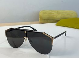 Mask Gold Grey Sunglasses 0584 Pilot Sun Glasses for Men uv400 Protection Eyewear with box