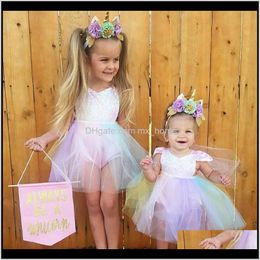 Baby Girl Clothing Summer Style Sequin Rainbow Tutu Fairy Skirt Infant Sling Short Princess Dress Gpg Girls Dresses Rpk0E