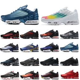 clear men cream Canada - 2022 Newest TN Plus 3 Tuned Running Shoes Mens White Black Purple Nebula Hyper Blue Crimson Volt Glow Red Laser Blue Trainers Sports Sneakers