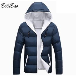 BOLUBAO Winter Warm Hooded Parka Coat Men Autumn Thick Waterproof Parka Men Fashion Casual Slim Zipper Jacket Coat Men 211129