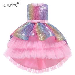 Flower Baby Girls Dress For Girls Wedding Party Dresses Kids Princess Summer Dress Children Girls Clothing Age 2-10 Years G1129