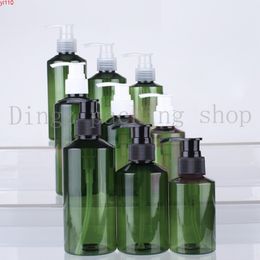 50pcs 100ml 150ml 200ml green Plastic Cosmetic lotion bottle,Empty Sub-bottling Shampoo Bottle,round bottle greengoods