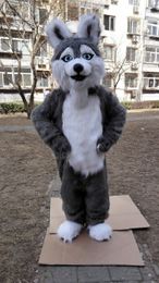 Mascot doll costume Halloween Fursuit Long Fur Fox Husky Dog Mascot Costume Suit Party Game Dress Outfits Adult Xmas Easter Festival Adults