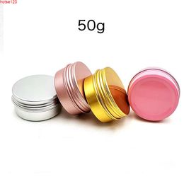 50g Empty Skin Care Cream Aluminum Jars White Gold 50ml Makeup Nourishing Face Foot Lotion Containers Bottles for Diy Mask Makergoods