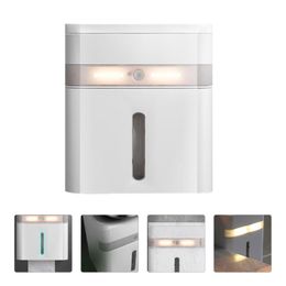 Tissue Boxes & Napkins 1pc Durable Useful Creative Container Holder LED Lamp Paper Towel Box Night Light For Bathroom Toilet