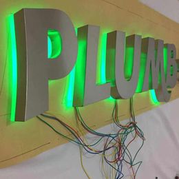 Indoor Customised Advertising RGB Backlit Letters And Signs Other Door Hardware
