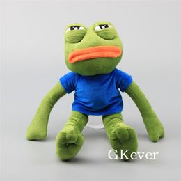 Cartoon Pepe Sad Frog Plush Toy Soft Stuffed Animal Doll 17" 42 CM Children Gift 210728