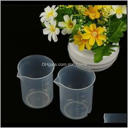 Jars Housekeeping Organisation Home Garden100Ml Measuring Cup 2Pcs/10Pcs Plastic Light Weight For Kitchens Laboratories With Resistant Clear